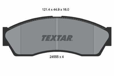 Комплект тормозных колодок, дисковый тормоз TEXTAR 2455501 для ROVER CITYROVER