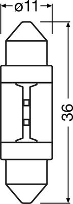 GLüHLAMPE KOFFERRAUMLEUCHTE ams-OSRAM 6418DWNBECE2HB 2