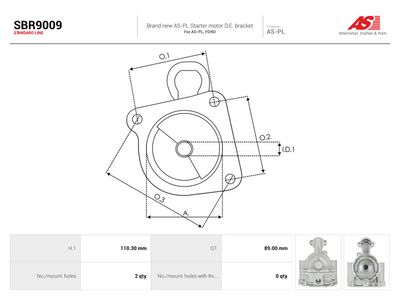 Starterdeksel, forgasser AS-PL SBR9009