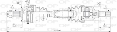 OPEN PARTS DRS6193.00 Полуось в сборе  для PEUGEOT 206 Наклонная задняя часть (2A/C) 1.6 16V