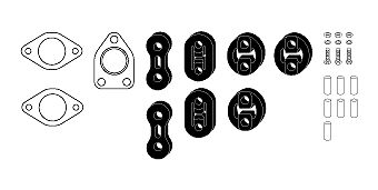 SET MONTARE SISTEM DE ESAPAMENT HJS 82457755