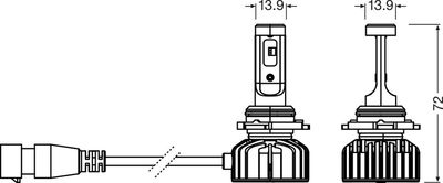 GLüHLAMPE ARBEITSSCHEINWERFER ams-OSRAM 9006DWNBSM2HB 2