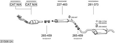 SISTEM DE ESAPAMENT BOSAL SYS06124