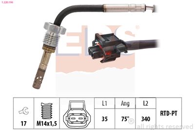 SENZOR TEMPERATURA GAZE EVACUARE