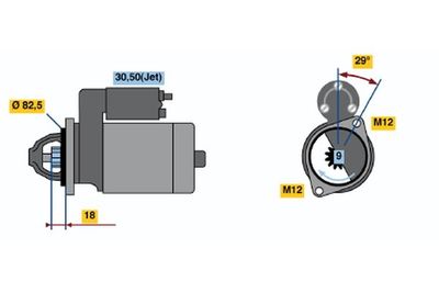 Startmotor BOSCH 0 001 109 064