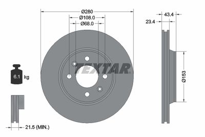 TEXTAR Bremsscheibe (92048400)