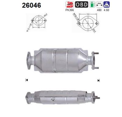 Катализатор AS 26046 для MITSUBISHI SPACE