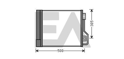 Конденсатор, кондиционер EACLIMA 30C44004 для SMART FORTWO