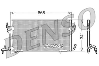 Конденсатор, кондиционер DENSO DCN07010 для FIAT SCUDO
