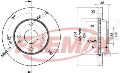 FREMAX BD-3255 Тормозные диски FREMAX для KIA RIO