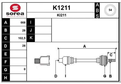 ANTRIEBSWELLE SNRA K1211