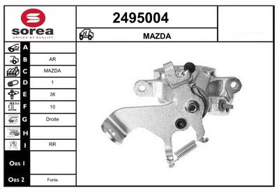 Тормозной суппорт EAI 2495004 для MAZDA CX-5