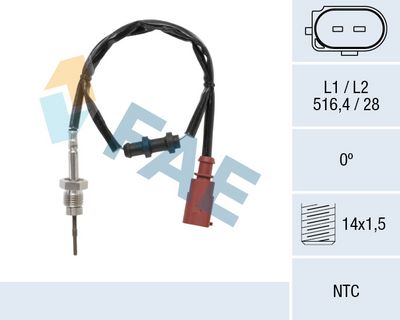 SENZOR TEMPERATURA GAZE EVACUARE