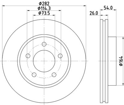 Тормозной диск HELLA 8DD 355 117-211 для CHRYSLER 300M
