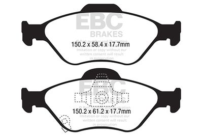 Комплект тормозных колодок, дисковый тормоз EBC Brakes DPX2288 для TOYOTA YARIS