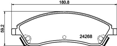 Комплект тормозных колодок, дисковый тормоз HELLA 8DB 355 012-221 для CADILLAC SRX
