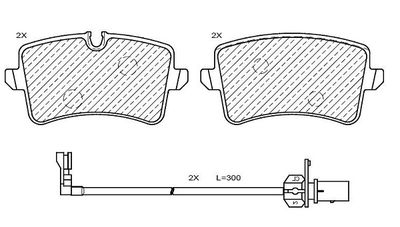 KLAXCAR FRANCE 24956z Тормозные колодки и сигнализаторы для AUDI A8 D4 (4H2, 4H8, 4HC, 4HL) S8 quattro
