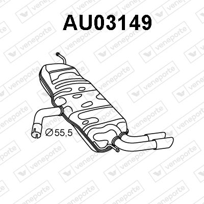 VENEPORTE AU03149 Глушитель выхлопных газов  для AUDI A3 (Ауди А3)