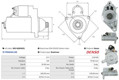 STARTER AS-PL S6514DENSO 4