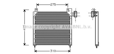 Конденсатор, кондиционер AVA QUALITY COOLING CR5016 для CHRYSLER VOYAGER
