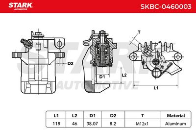 спирачен апарат STARK SKBC-0460003
