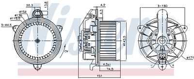 INNENRAUMGEBLäSE NISSENS 87710 5