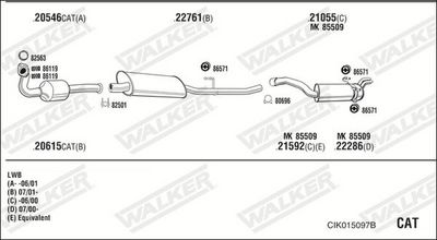 Изпускателна система WALKER CIK015097B