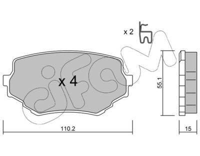 Brake Pad Set, disc brake 822-249-0