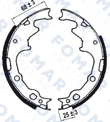 Комплект тормозных колодок FOMAR Friction FO 9028 для JEEP CHEROKEE