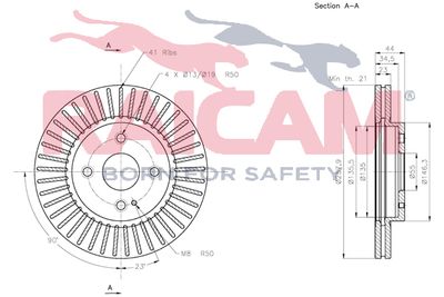 RAICAM RD00421 Тормозные диски  для MAZDA 2 (DE_, DH_) 1.3 MZR