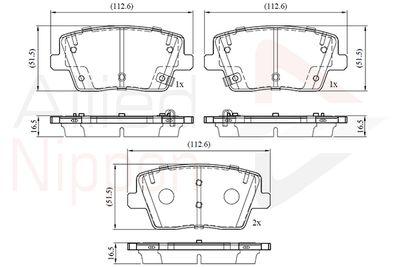 COMLINE ADB32758 Тормозные колодки и сигнализаторы  для HYUNDAI i30 FASTBACK (PDE, PDEN) 2.0 N