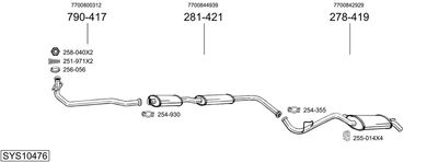 Układ wydechowy BOSAL SYS10476