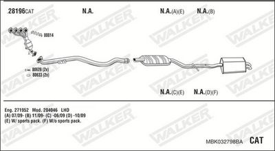 ABGASANLAGE WALKER MBK032798BA