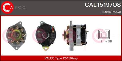 Генератор CASCO CAL15197OS для RENAULT MASTER