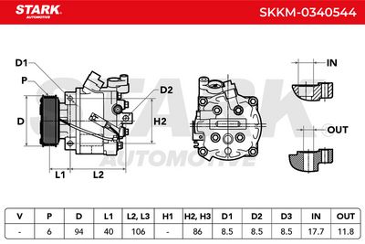 компресор, климатизация STARK SKKM-0340544