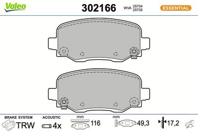BREMSBELAGSATZ SCHEIBENBREMSE