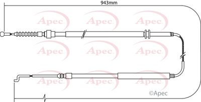 Cable Pull, parking brake APEC CAB1520