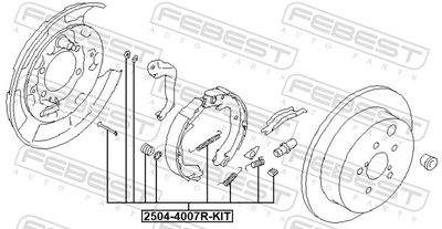 Accessory Kit, parking brake shoes 2504-4007R-KIT