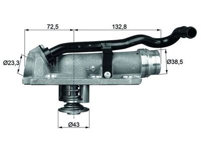 Thermostaat, koelvloeistof - TM9105 - MAHLE