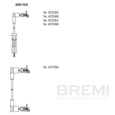комплект запалителеи кабели BREMI 600/124