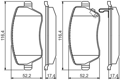 Brake Pad Set, disc brake 0 986 494 573