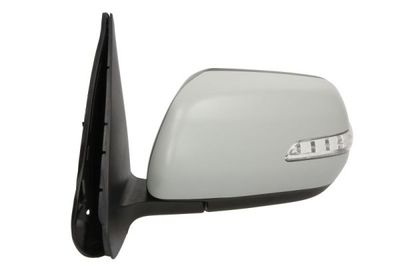 Zijspiegel Links (elektrisch, in reliëf, under-coated, met indicator) past: SUZUKI GRAND VITARA II 01.09-02.15
