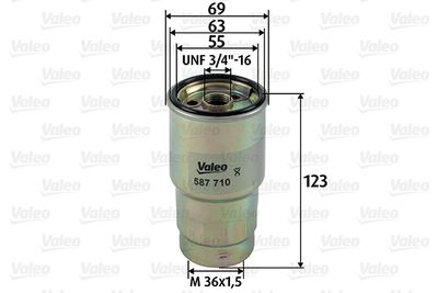 Топливный фильтр VALEO 587710 для TOYOTA URBAN