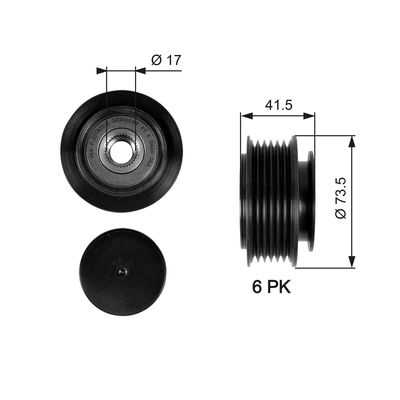 Alternator Freewheel Clutch GATES OAP7068