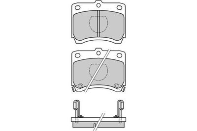 Комплект тормозных колодок, дисковый тормоз E.T.F. 12-0429 для KIA PRIDE
