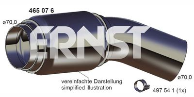 ERNST 465076 Гофра глушителя  для BMW 5 (Бмв 5)