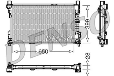 Радиатор, охлаждение двигателя DENSO DRM17080 для MERCEDES-BENZ CLC-CLASS