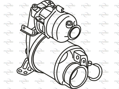 Filtr sadzy / filtr cząstek stałych, układ wydechowy FENNO 04L131671JX