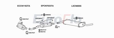 Układ wydechowy EUROFLO PGBOX20D0704LHD
