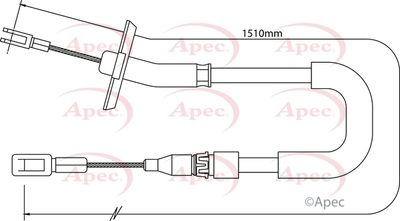 Cable Pull, parking brake APEC CAB1284